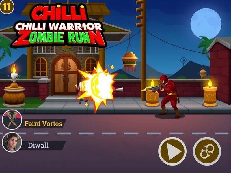 Chilli Warrior Zombie Run Gameplay Screenshot